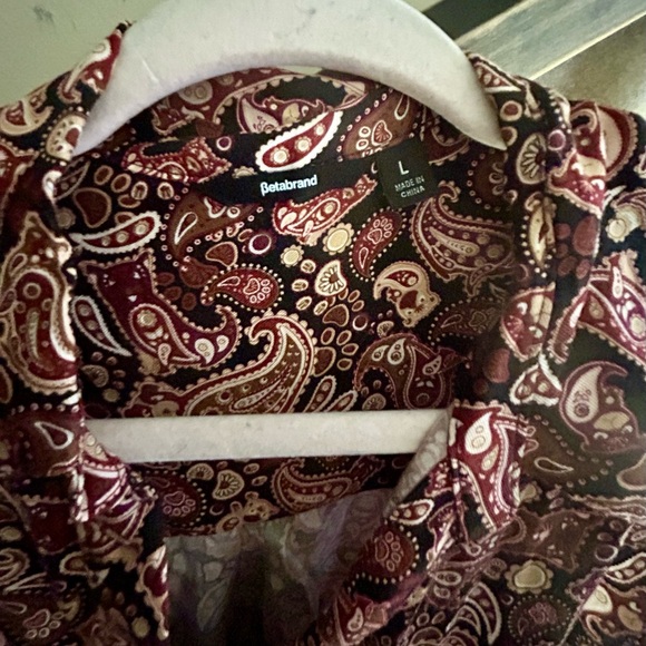 Rare Betabrand Dog Pattern Sleeveless Blouse Shirt SZ Large Excellent C… - Picture 7 of 9